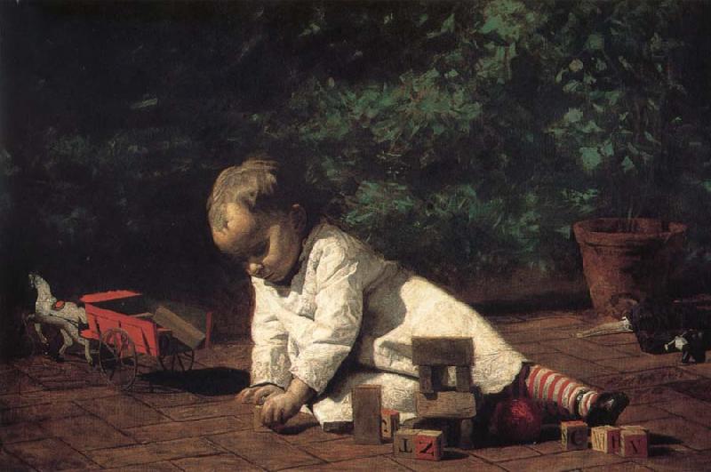 Thomas Eakins The Baby play on the floor